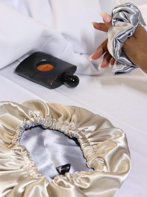 .2 x Satin Scrunchies and 1 x Bonnet combo